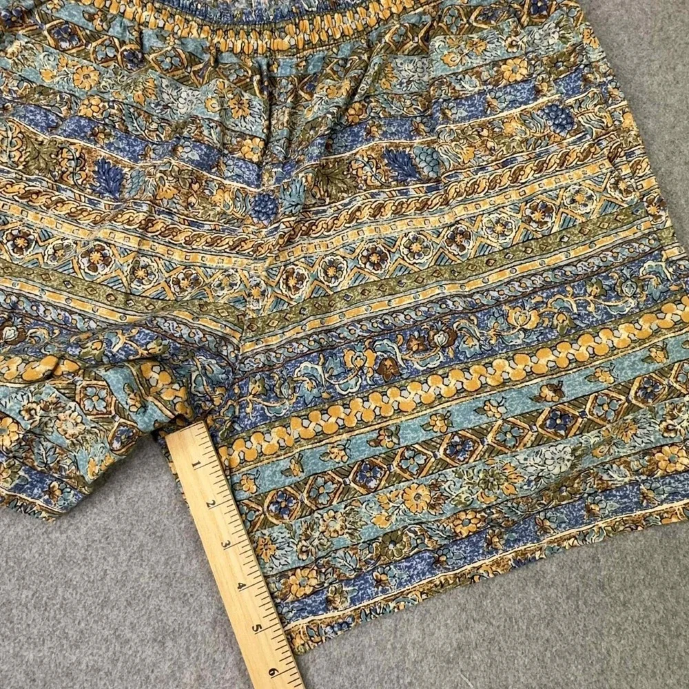 Vintage Reyn Spooner Men Swim Shorts Size L Hawaiian‎ Art All Over Print Coastal